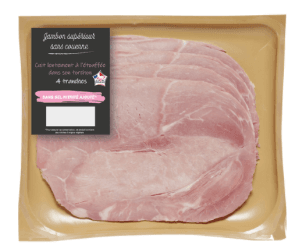 Jambon - 4 tranches en barquette