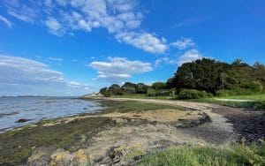Sentier côtier proche du gite dans le golfe du Morbihan